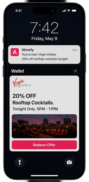 Push notification with personalized offer
